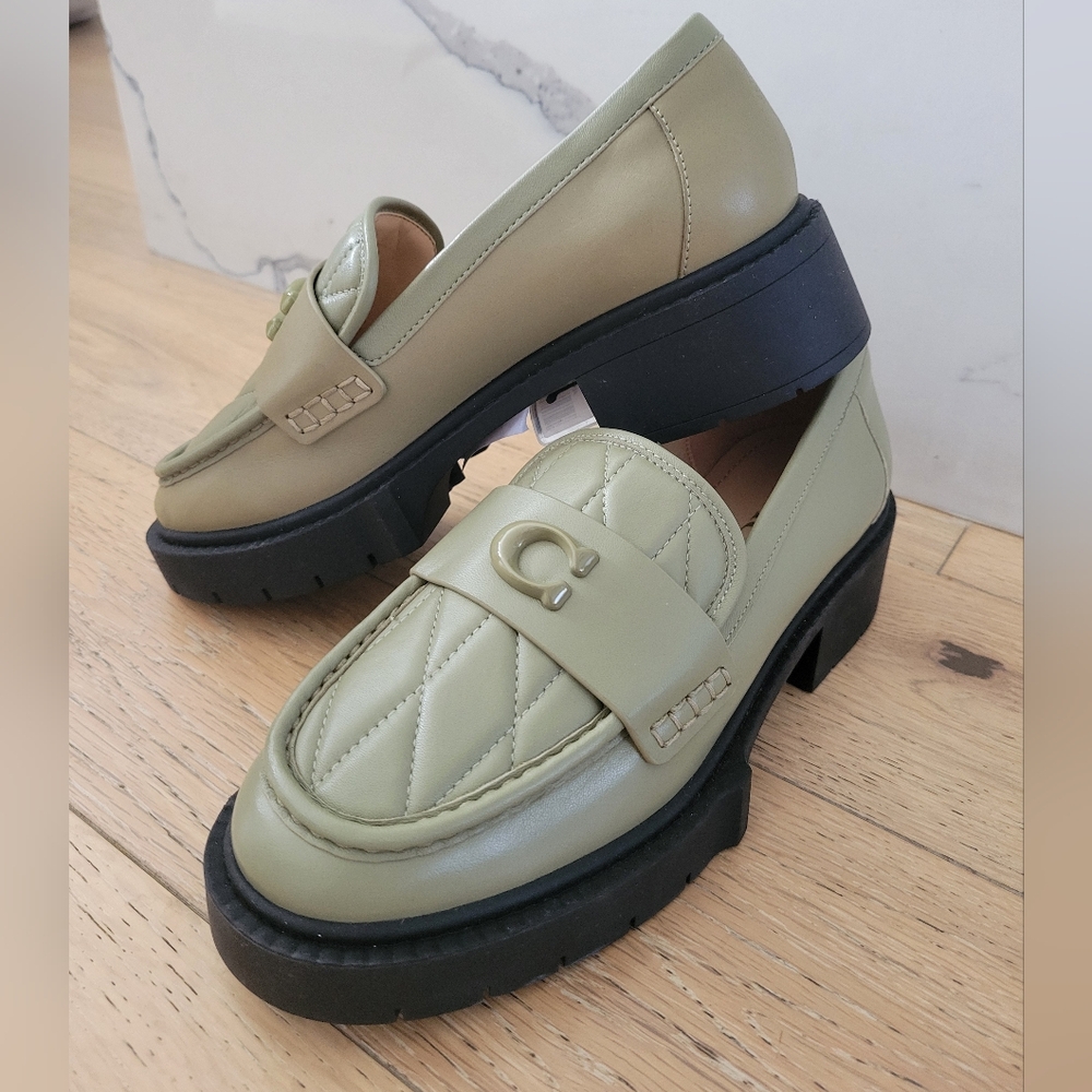 Coach Loafer. Size 6. Olive.